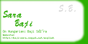 sara baji business card